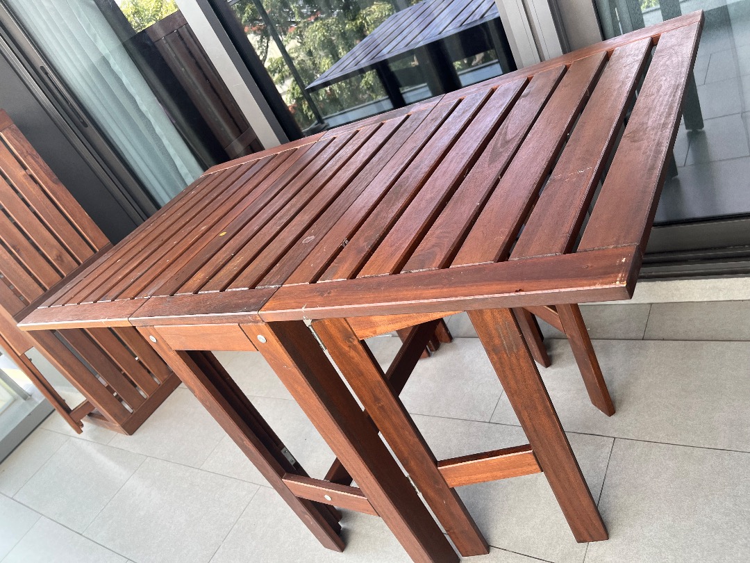 IKEA APPLARO Outdoor Foldable Table, foldable chair, bench Set