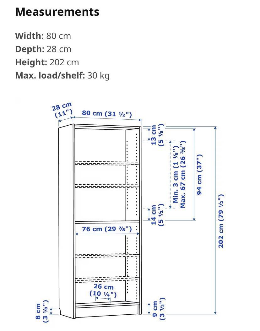 IKEA Billy Bookcase, Furniture & Home Living, Furniture, Shelves