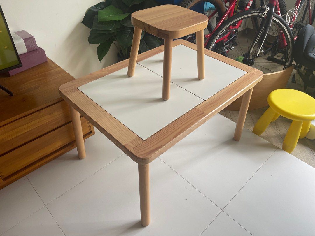 Ikea Flisat table and stool, Babies & Kids, Baby Nursery & Kids