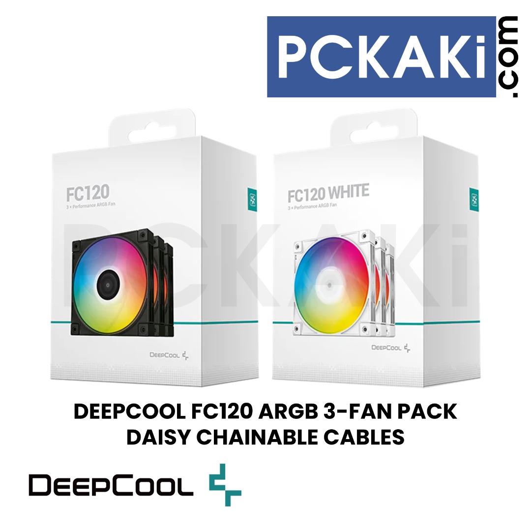 [IN STOCK] DEEPCOOL FC120 BLACK / WHITE 3 x 120mm PWM ARGB PERFORMANCE