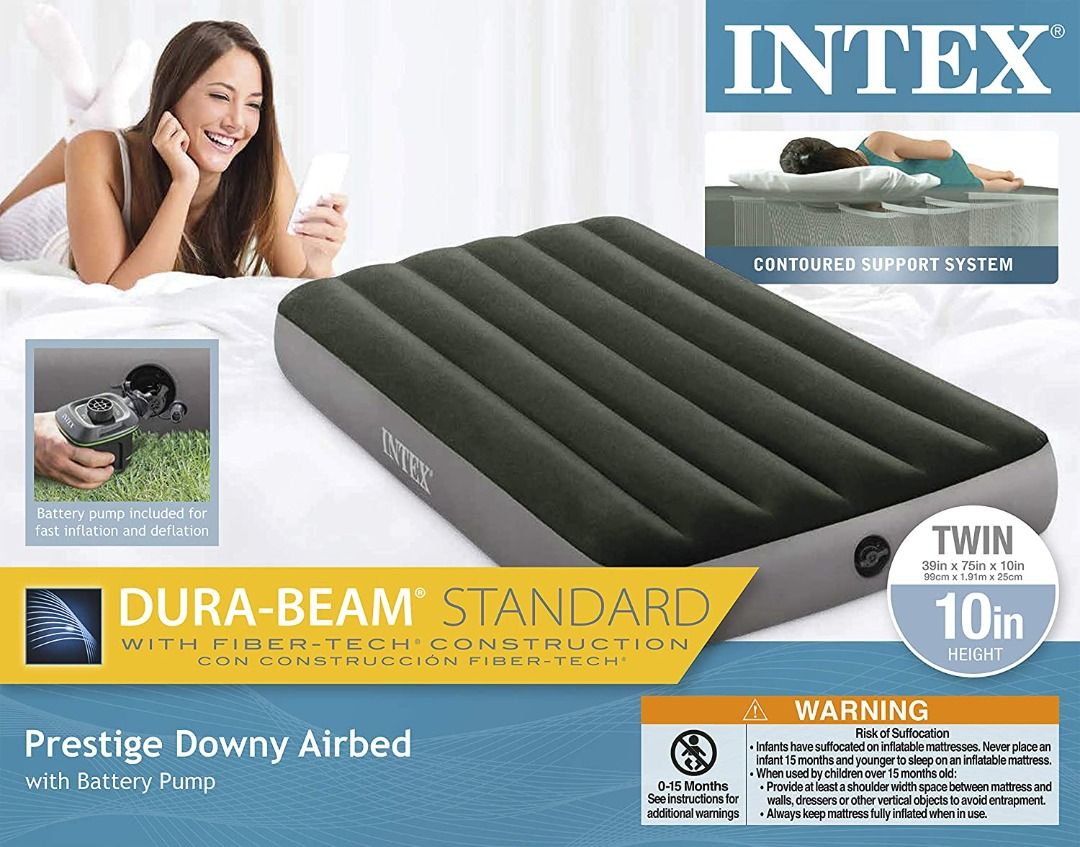 Intex Air Mattress DuraBeam High Series Includes Pump and Batteries