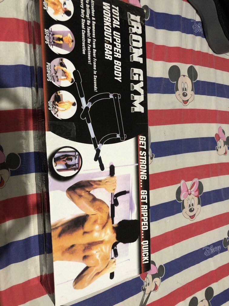 Iron Gym workout bar on Carousell