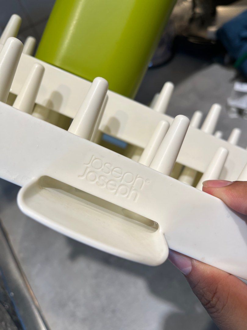 JOSEPH JOSEPH Adjustable 3 Piece Dish Rack, White, Furniture & Home