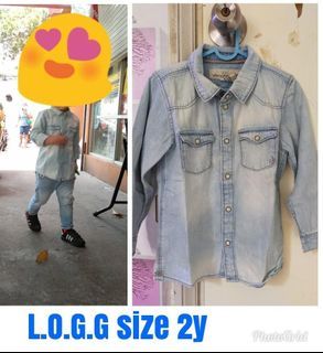 Kemeja Jeans hnm boy / denim shirt boy / baju kemeja anak cowok / jeans kids