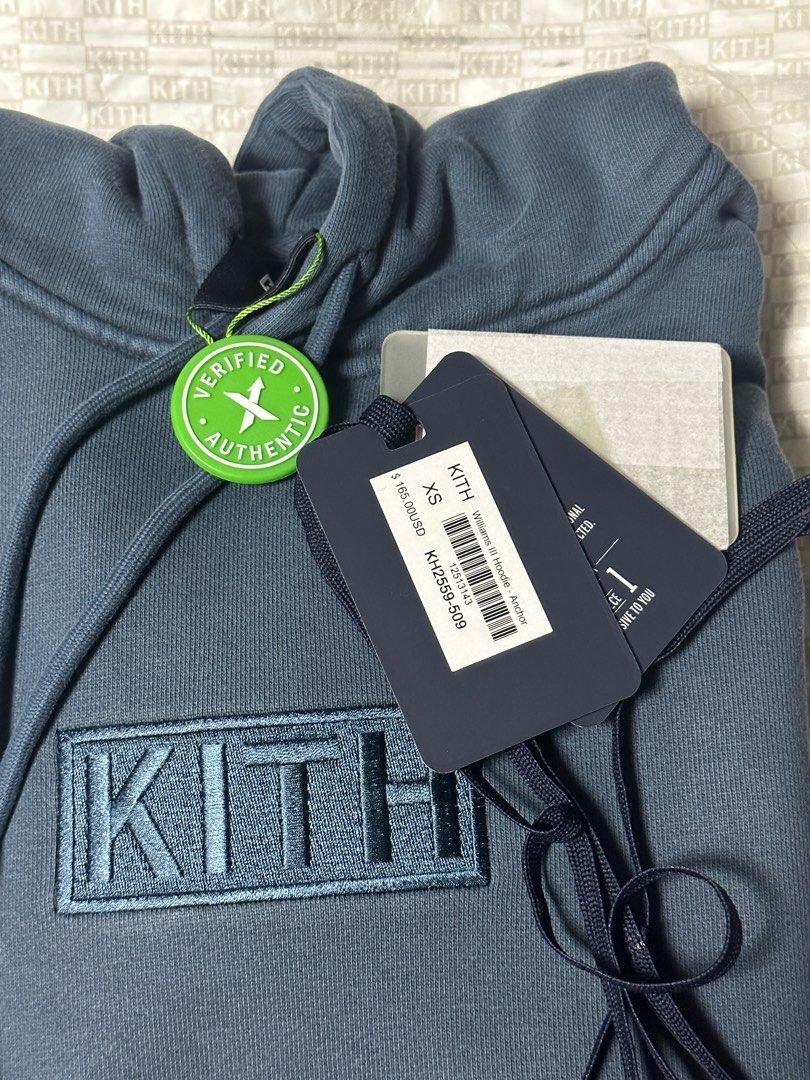 Kith Williams 3 Hoodie Blue Anchor Men s Fashion Coats Jackets