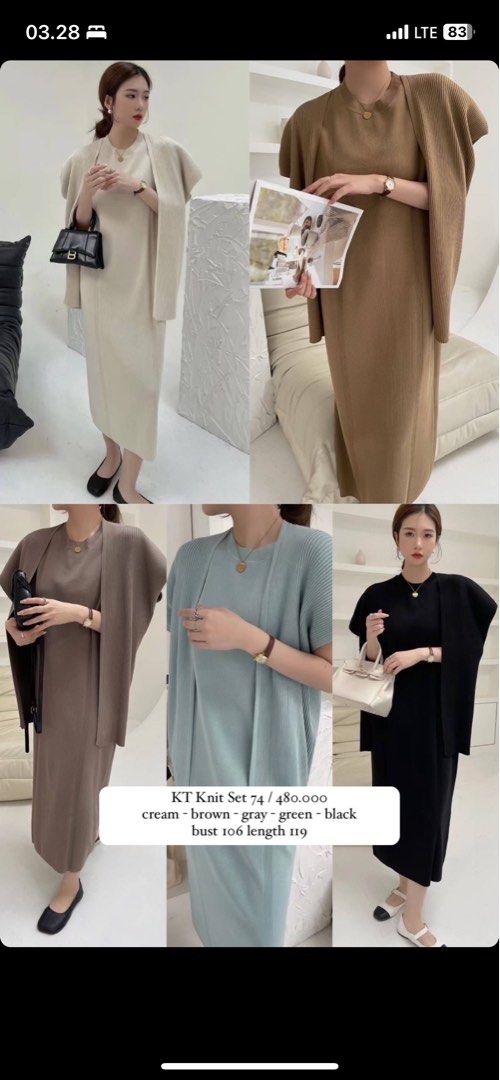 Knit Dress Set on Carousell