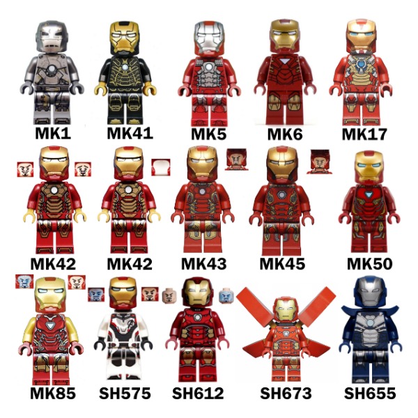 Lego Iron Man Collection Ironman 76125 30167 6867 76008 76006