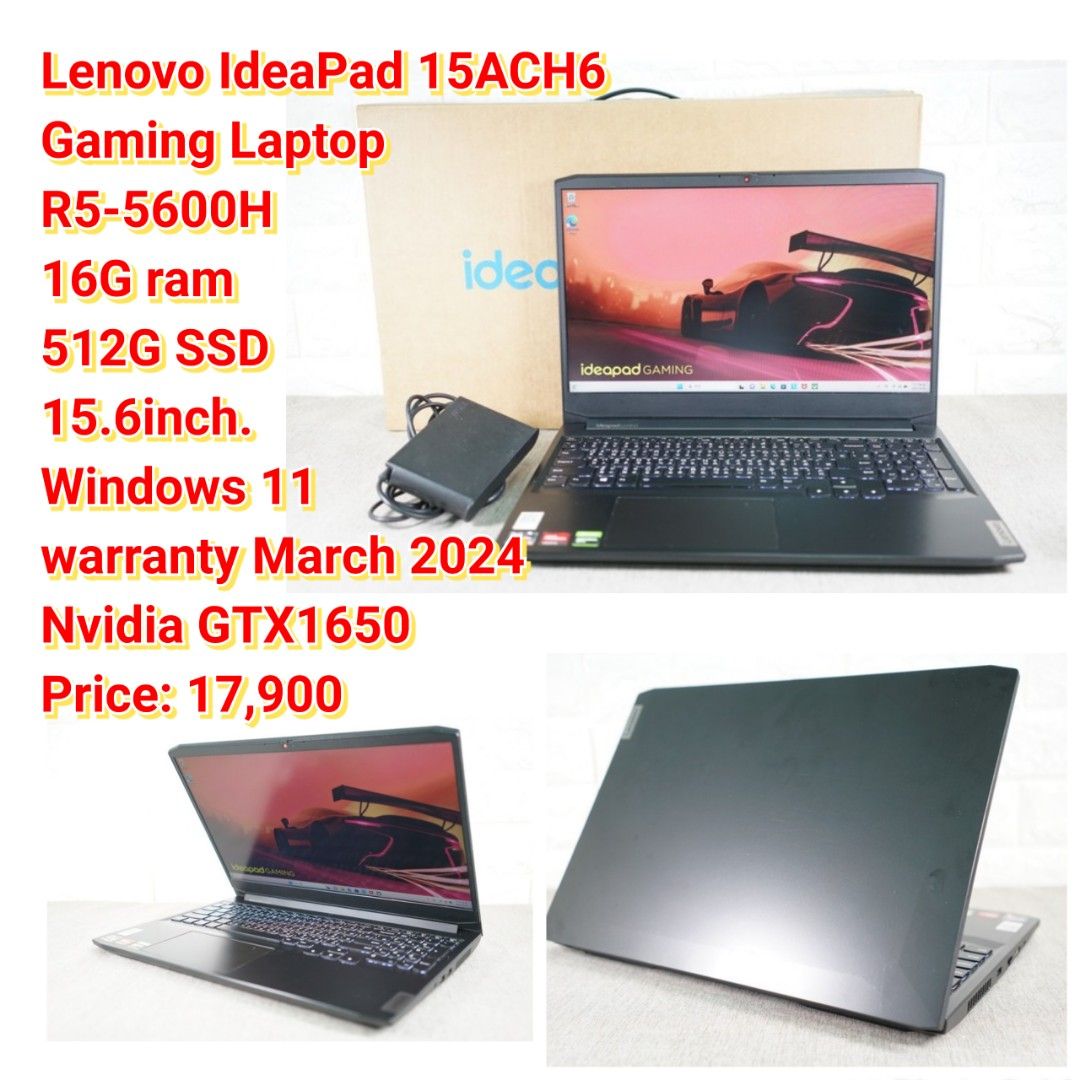 Lenovo IdeaPad 15ACH6 Gaming Laptop, 電腦及科技產品, 桌上電腦或