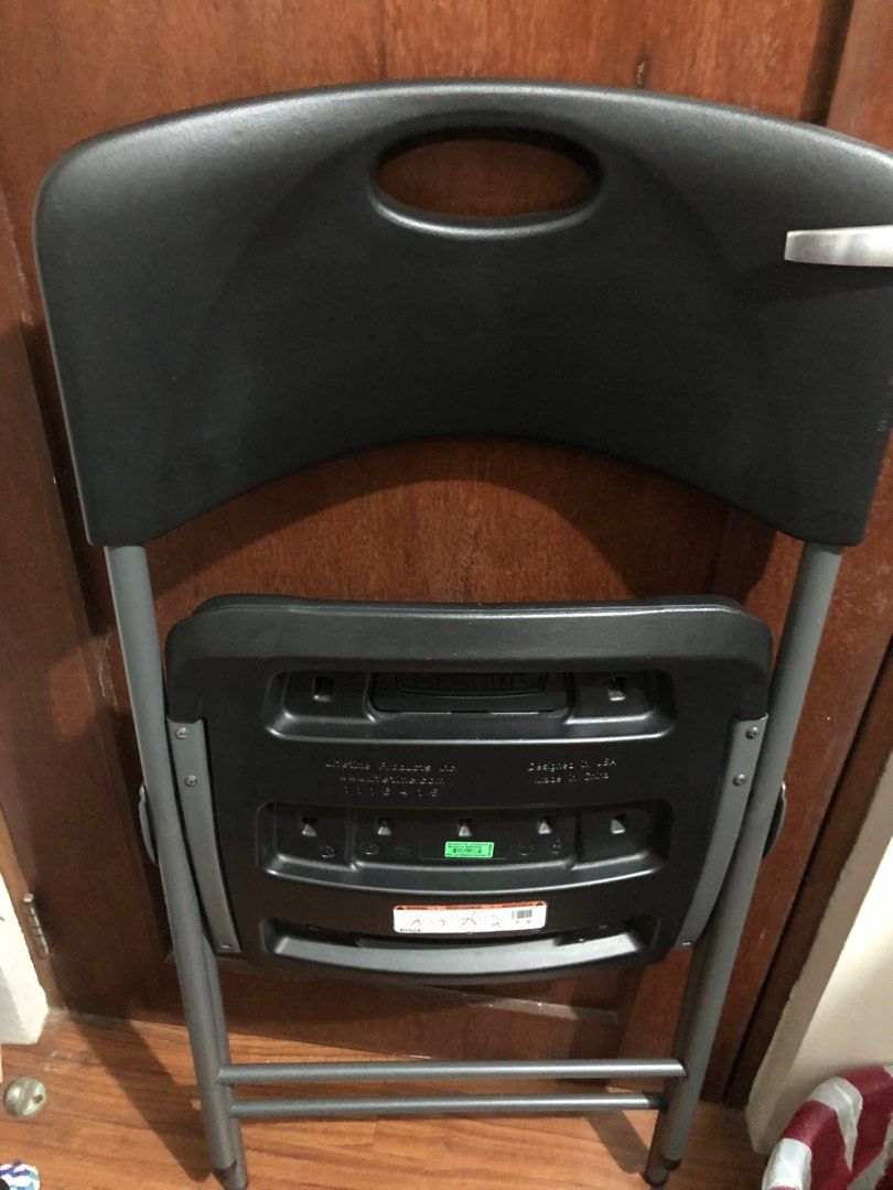 Lifetime Folding Chair Black, Furniture & Home Living, Furniture, Chairs on Carousell