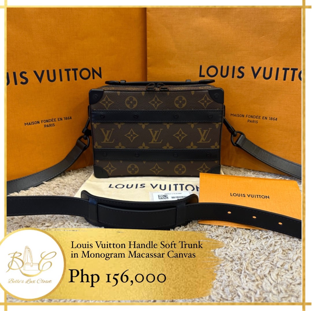 Louis Vuitton Canvas Monogram Macassar Handle Soft Trunk Louis