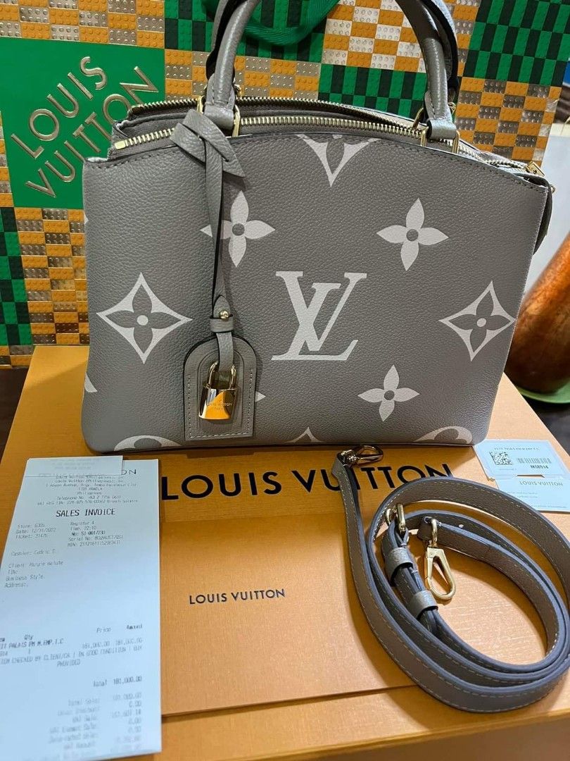 Louis Vuitton Petit Palais Size PM Tourterelle Claims M58914 Bicolor Monogram Empreinte Leather