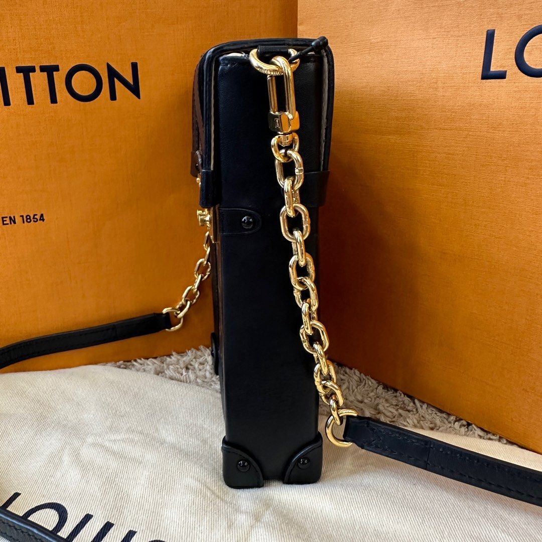 Pre-order Louis Vuitton LV Vertical Trunk Classic Monogram Phone Bag Chain  Strap, Luxury, Bags & Wallets on Carousell