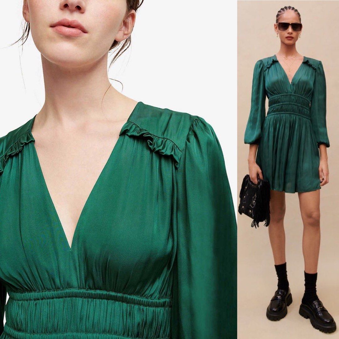 Green maje dress clearance