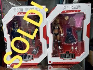 Mattel WWE Ultimate Edition figures of The Fiend (S7) and Alexa Bliss (S12)! WWE Elite Legends.