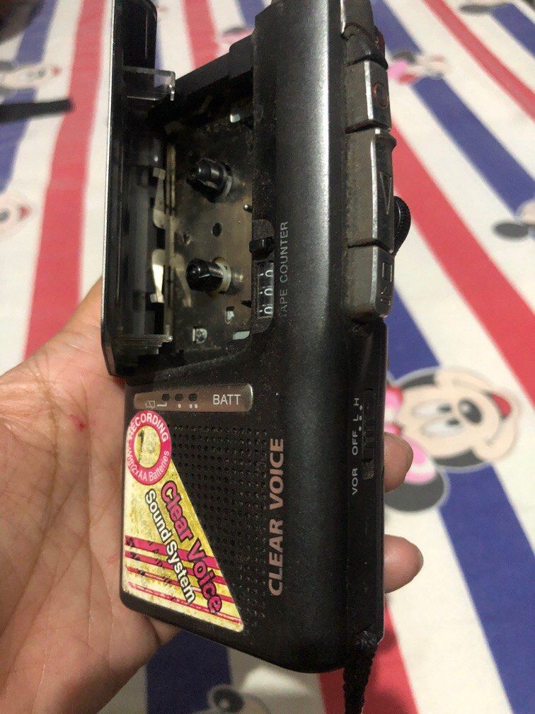 microcassette corder (Category: Portable Music Players) located in Manila. Submitted by crunkboi (Listing ID 1222863079, Image 2). Description: Sony Microcassette Corder Recording Clear Voice Vintage Collector’s Item.