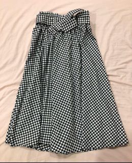 Midi skirt checkered design