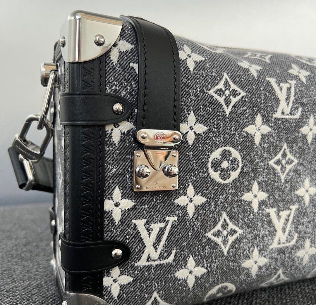 Like New LV Side Trunk Handbag Black Denim SHW, Luxury, Bags & Wallets on  Carousell