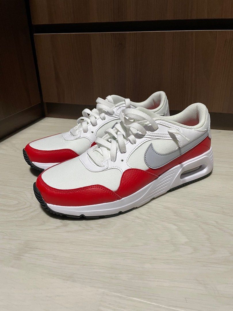 Red and white best sale air max womens