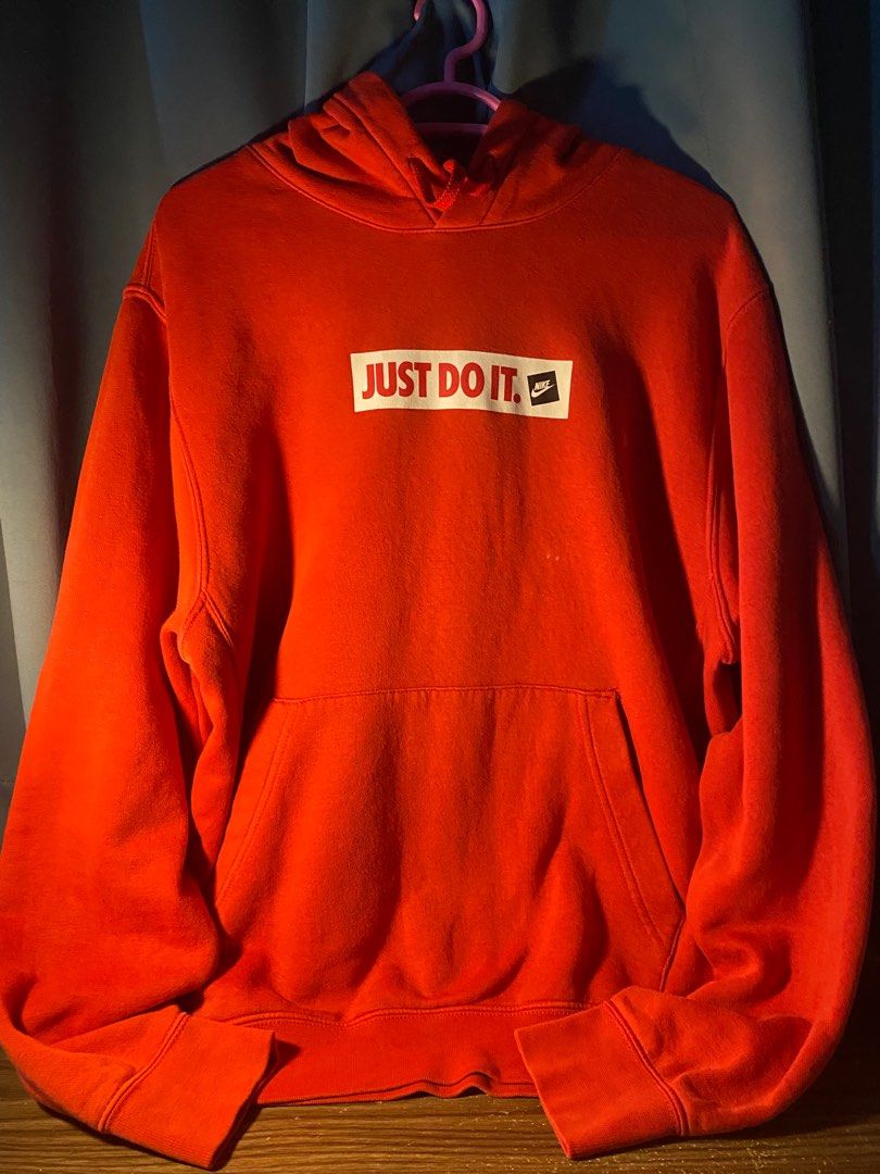 Orange nike just do it hoodie hot sale
