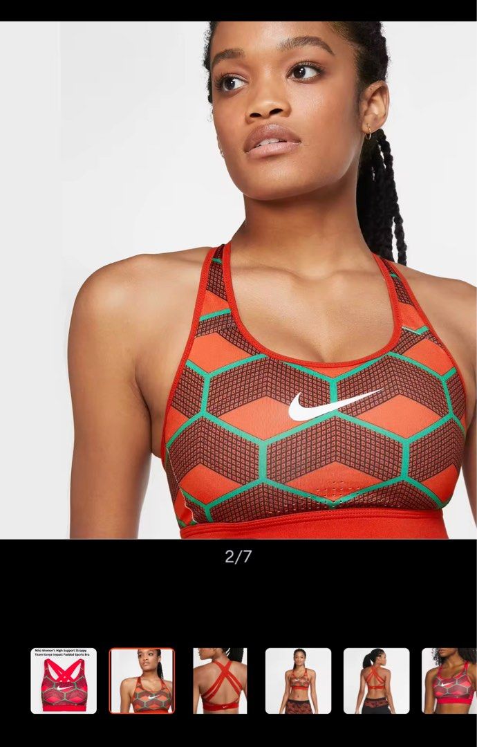 Nike Sports Bra M size (Team Kenya), Women's Fashion, Activewear