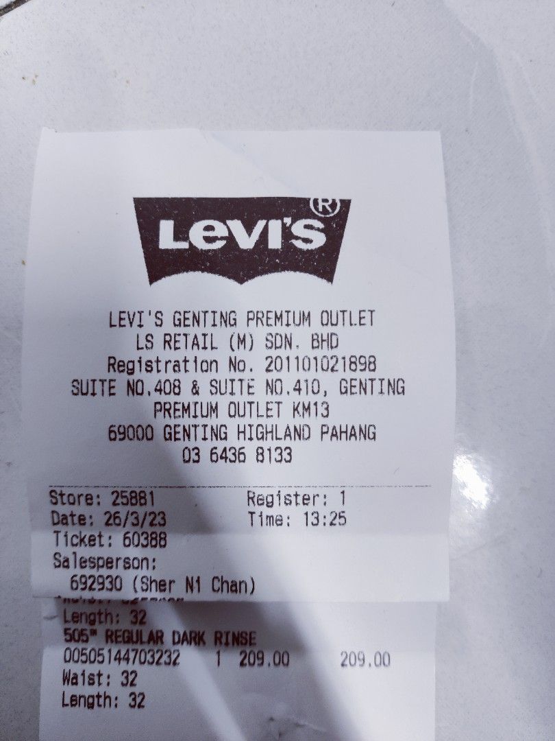 Levis discount genting highland