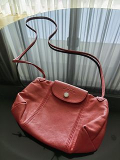 Original Longchamp red leather
