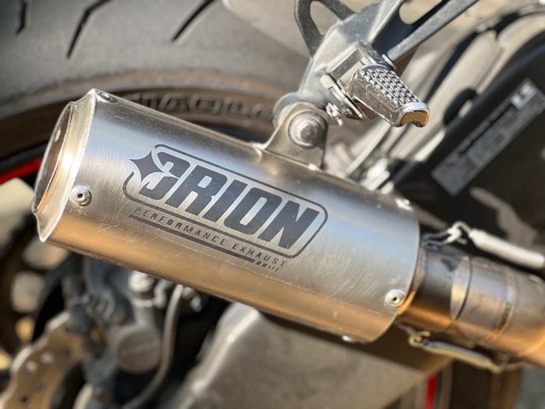 Orion muffler full titanium exhaust & mid pipe, Motorbikes, Motorbike