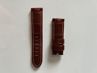 LOUIS VUITTON Green Padded Crocodile Leather Watch Strap