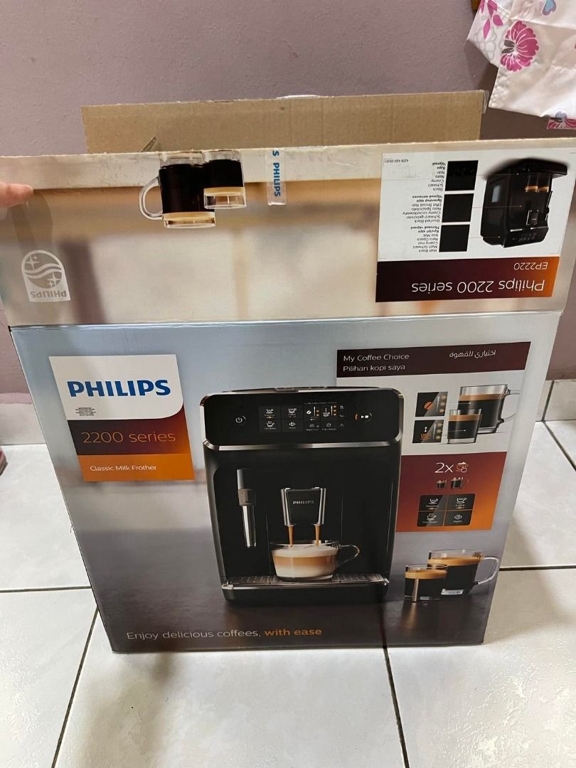 Philips 2200 Series Fully Automatic Espresso Machine with LatteGo Black