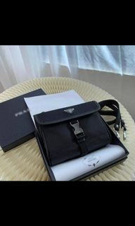 Prada neck sling bag with box