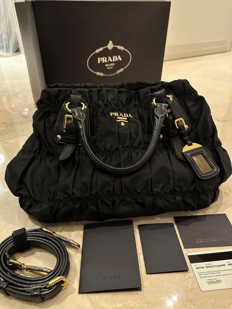 Authentic Prada Tessuto Gaufre Nero BN1792 Handbag Authentic from Pavillion KL