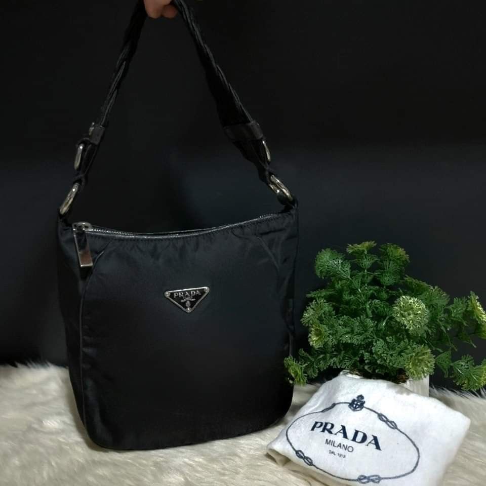 Prada Mini Boston Sling Bag, Luxury, Bags & Wallets on Carousell
