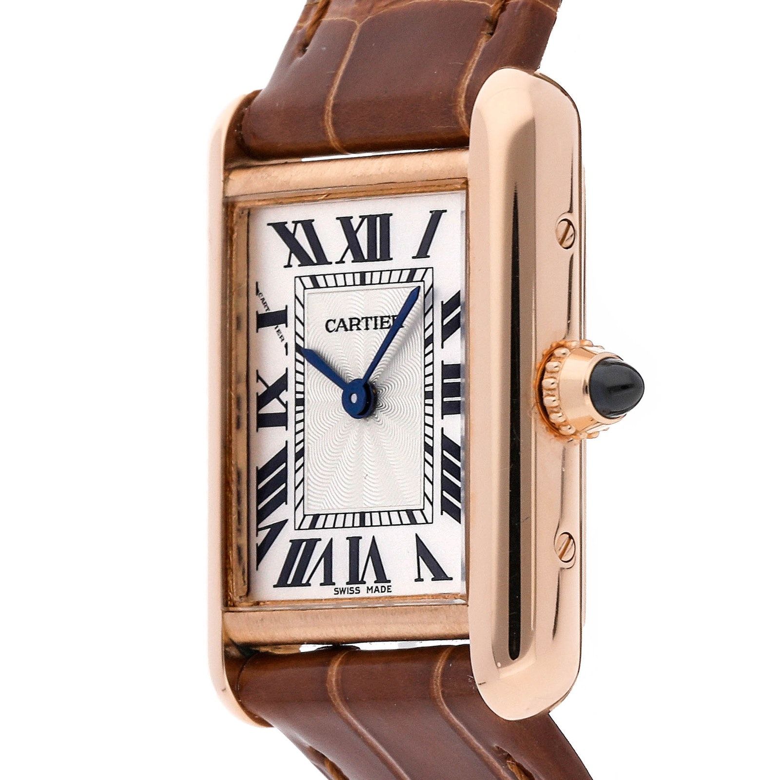 Cartier Tank Louis Cartier Small Manual Winding Rose Gold Silver Dial  WGTA0010 - BRAND NEW