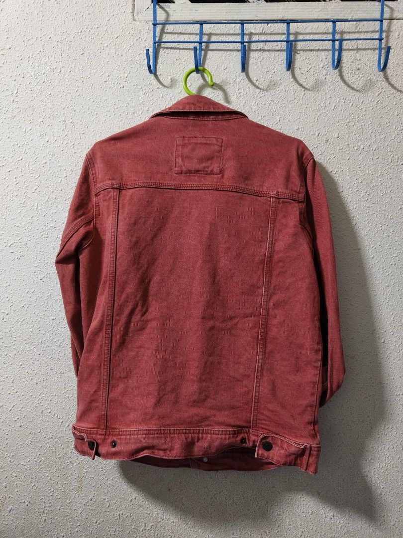 Pull and bear burgundy jacket store