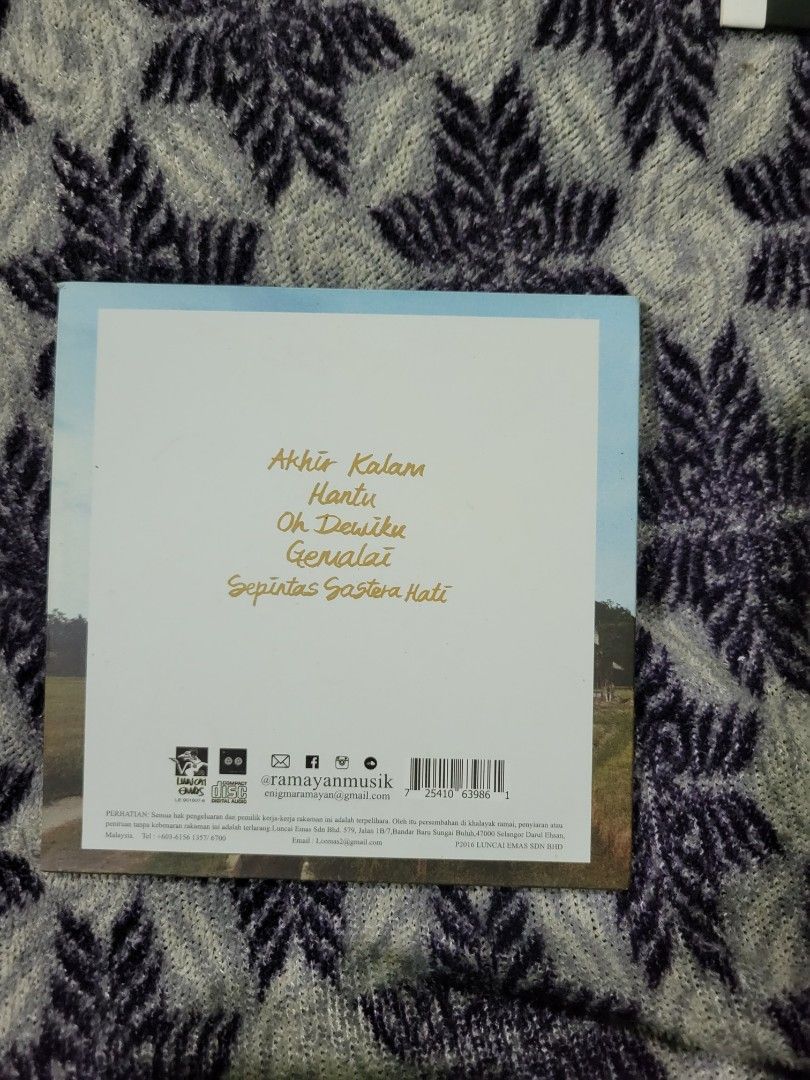 Ramayan (Category: CDs & DVDs) located in Tangkak. Submitted by mo_hakim (Listing ID 1222974525, Image 3). Description: Ramayan Musik. Used tapi cd boleh digunakan dengan baik. Harga Tetap dan pos rm10 semenanjung..