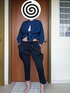 Rare CK Calvin Klein riding breeches/jodhpur style cropped pants with adjustable zipper