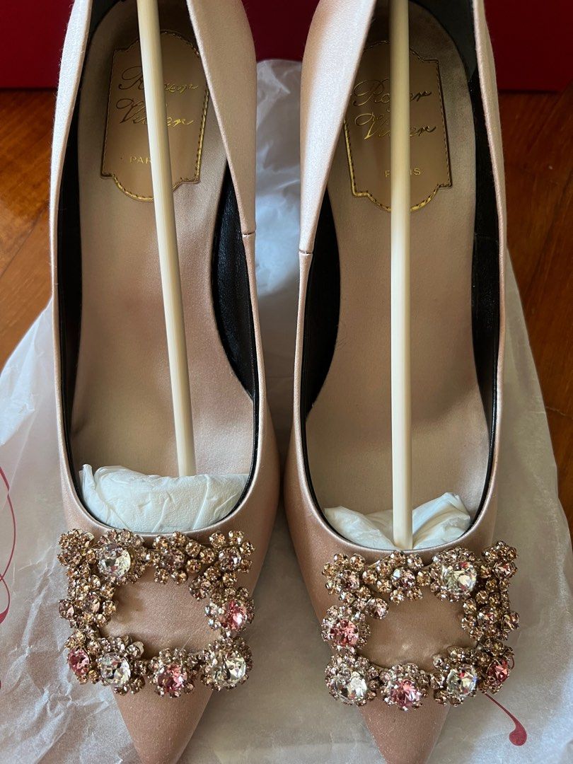 Flower strass buckle pumps sales