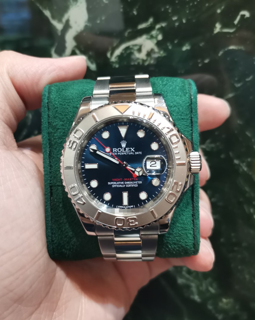 Rolex Yachtmaster 40 steel with platinum blue dial 116622, Luxury