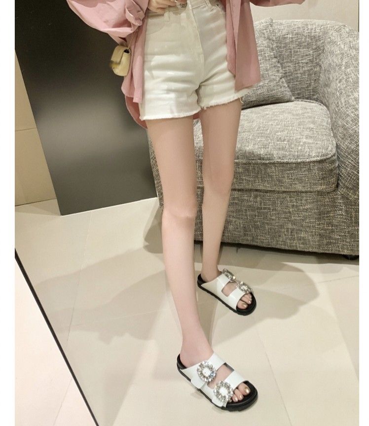 Sandal CK Double Strap Flat Shoes Wanita