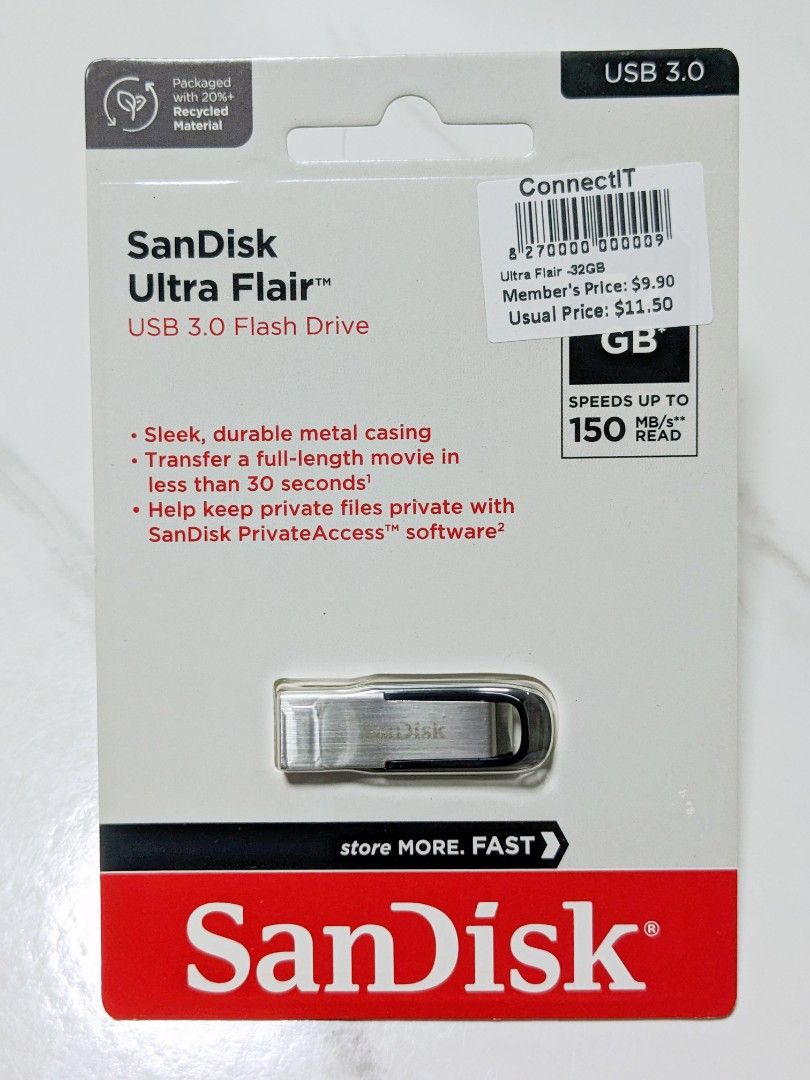 SanDisk Ultra Flair USB 3.0 Flash Drive 32GB, Computers & Tech, Parts & Accessories, Hard Disks ...