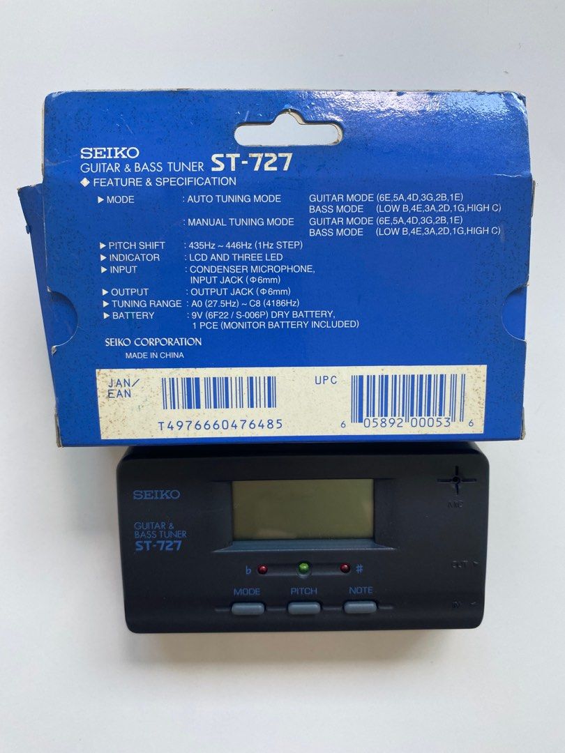 Seiko Guitar & Bass Tuner ST-727, Hobbies & Toys, Music & Media, Music  Accessories on Carousell