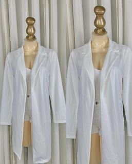 Shein Long Lapel White Blazer