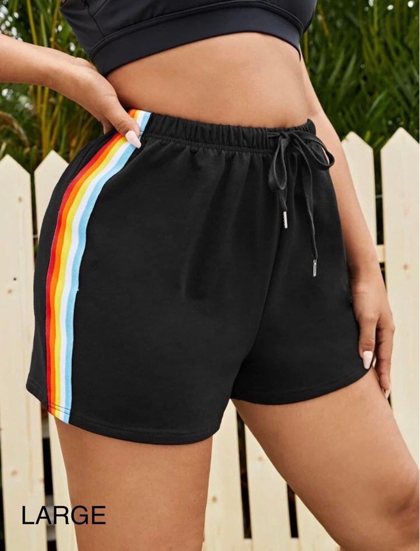 SHEIN Rainbow Shorts, Women's Fashion, Bottoms, Shorts on Carousell