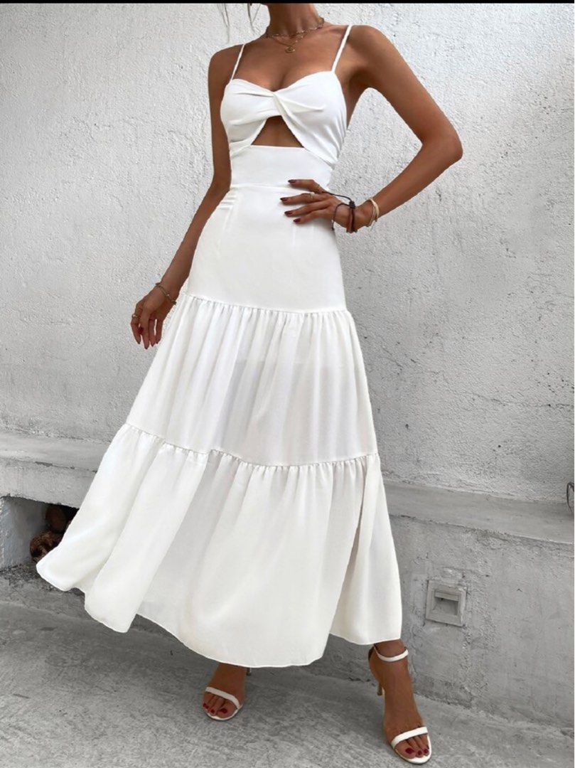 chinese dress ladies Shein Dress With Cutouts At The Sides At The Waist – YASYA MINOCHKINA main image 0