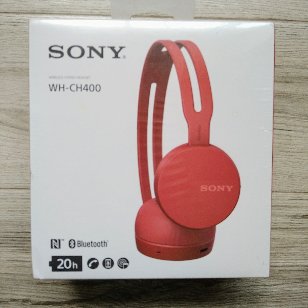 SONY WHCH400 Wireless Headphone / On Ear Headset (Red), Audio, Headphones & Headsets on Carousell