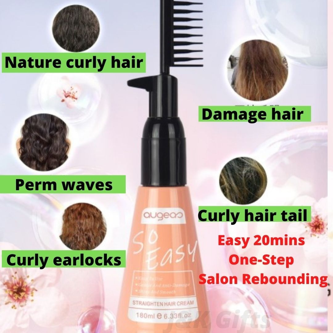 Straightening Hair Cream Professional One step Hair Straight Comb ...