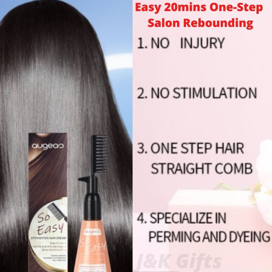 Straightening Hair Cream Professional One step Hair Straight Comb ...