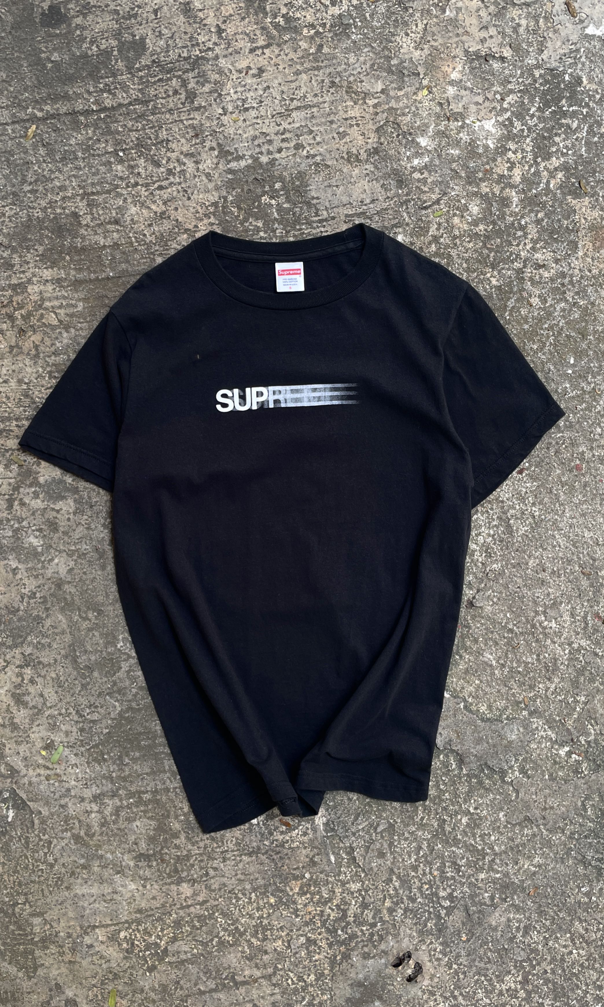 Supreme Motion Black Tee Made in USA♻️