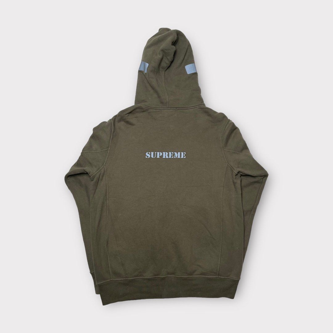 Supreme x Stone Island Hoodie Green Men s Fashion Tops Sets