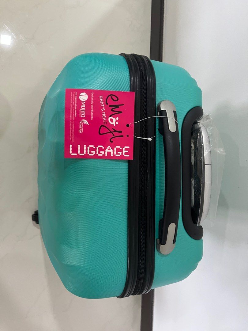 Teal / Turquoise Emoji Luggage, Hobbies & Toys, Travel, Luggage on ...